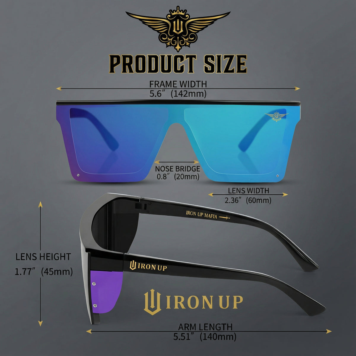 Iron Up Enforcer product size