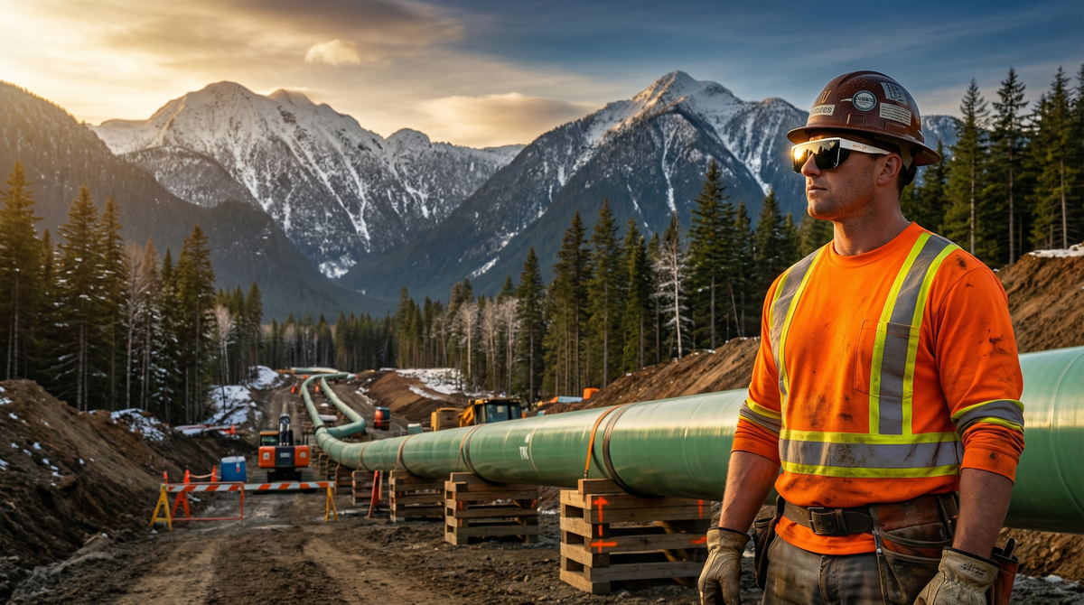 Iron Up Enforcer on a pipeline site in the mountains