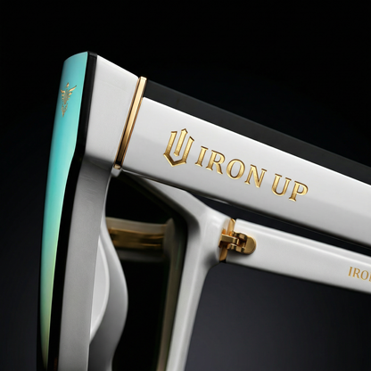 Iron Up Envy white frame arm detail