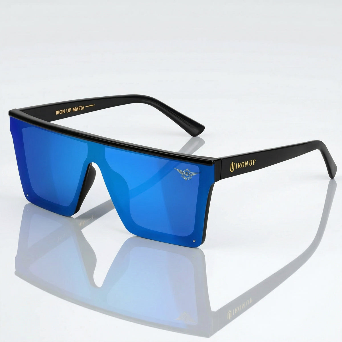 Iron Up Enzo blue mirror studio shot