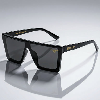 Iron Up Enzo polarized sunglasses, black frame with smoke lens