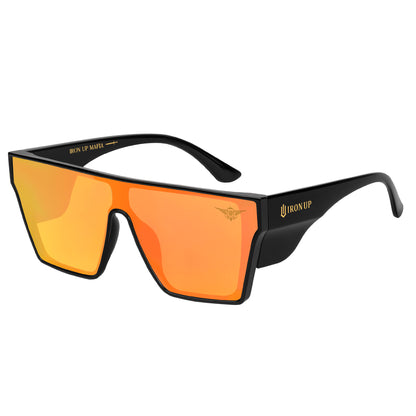 Iron Up AK-47 polarized safety sunglasses, gold lens