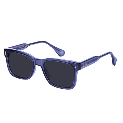 Iron Up Monroe polarized sunglasses, navy frame with smoke lens