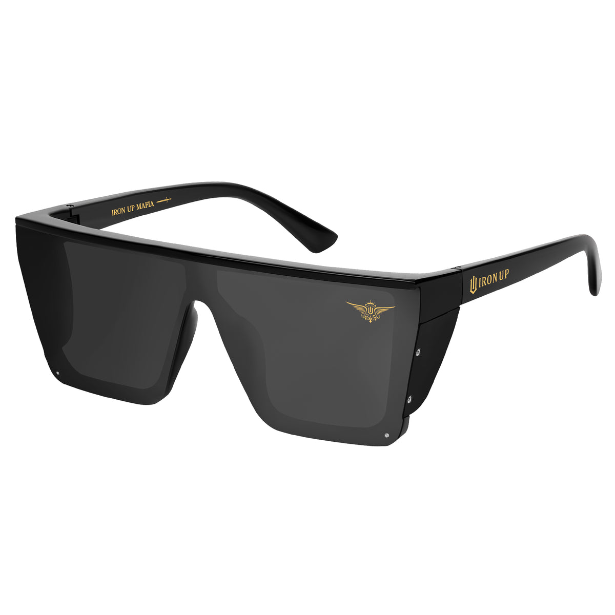 Iron Up Enforcer safety sunglasses, Blackout black frame black lens