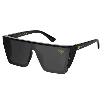 Iron Up Enforcer safety sunglasses, Blackout black frame black lens