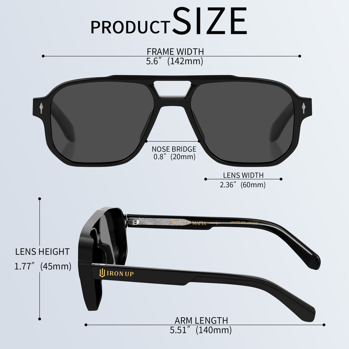Iron Up Capone frame size measurements